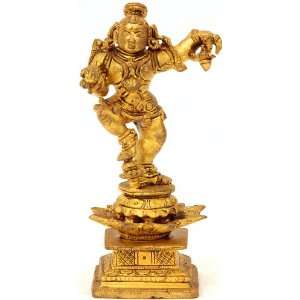  Baby Krishna   Brass Sculpture