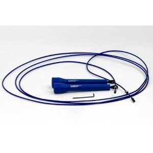    GymSpec Mach 3 Cable Speed Jump Rope   Blue