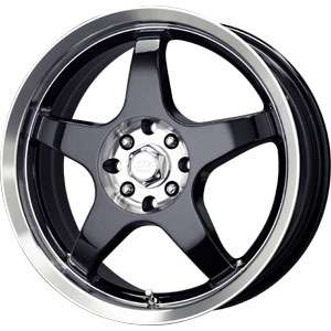 New 17X7 4 100/4 114.3 Mb Five X Gloss Black Machined Wheels/Rims