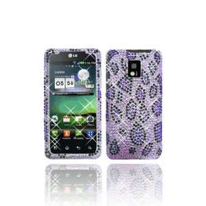  LG P999 T Mobile G2x Full Diamond Graphic Case   Purple 