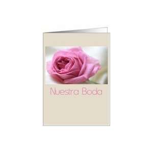  pink rose wedding invitation  spanish Card Health 