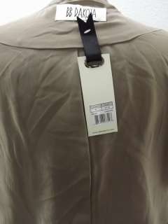 NWT $98 Womens light brown sequin formal open front jacket BB Dakota M 