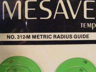   DRAFTING TOOLS No. 312 M, METRIC RADIUS GUIDE TEMPLATE by Timesaver