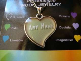 CUSTOMIZED GIRLS MOOD HEART PENDANT W/ NECKLACE   COOL!  