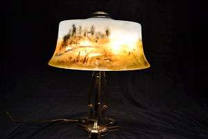 Very Lovely Real PairPoint Antique Lamp Signed must see  