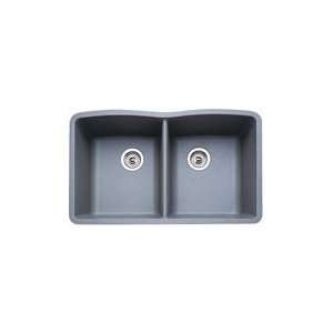   Equal Double Bowl Silgranit II (Um)   Metallic Gray: Home Improvement