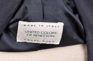 UNITED COLORS OF BENETTON Navy Blue 3 Button Blazer sz4  