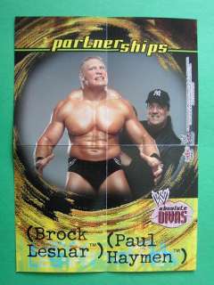 WWE 2002 Fleer Absolute Divas Mini Poster Rock Paul  