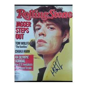  Signed Jagger, Mick Rolling Stone Magazine 2/14/85 Sports 