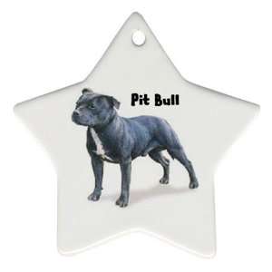  Pit Bull Ornament (Star)