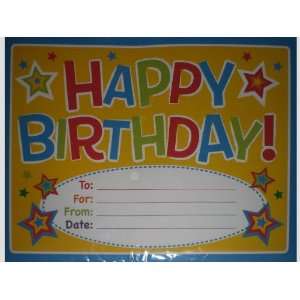  Happy Birthday Certificates   Stars   Pack of 24: Office 