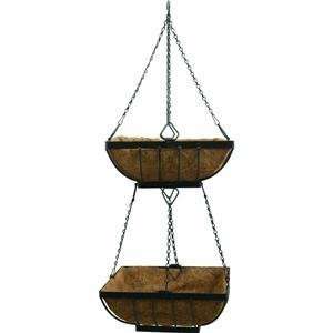  Hanging Basket Planter, 2 TIER HANGING BASKET