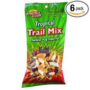 Energy Club Tropical Trail Mix, 7.5 Ounce Bags (Pack of 6)  