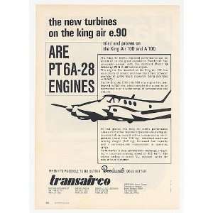   Engine Beechcraft King Air Transairco Print Ad (25064)
