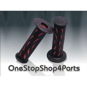  Rubber Red 7/8 Motorcycle Grips Automotive