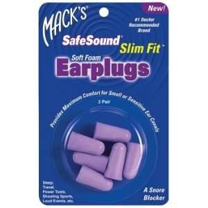  Macks Slim FitTM SafeSound® Ear Plugs   3 pair Blister Pack 