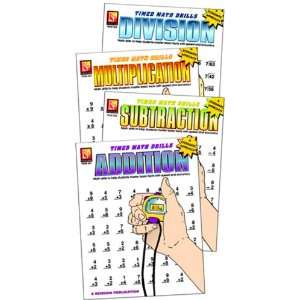  Timed Math Drills 4 Set Books: Office Products