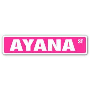  AYANA Street Sign name kids childrens room door bedroom 