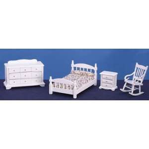  Dollhouse Miniature White Bedroom Set: Everything Else