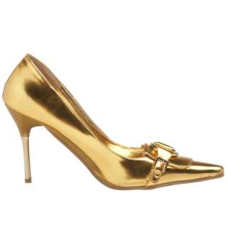 Miss Me Gold Vodka 12 stiletto heels Club Shoes 8 M NEW NIB Metallic 