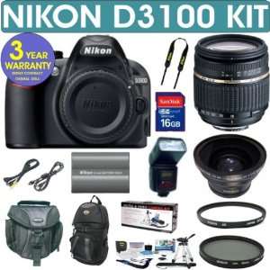  NIKON D3100 Digital SLR Camera + Tamron AF 18 250mm Zoom 