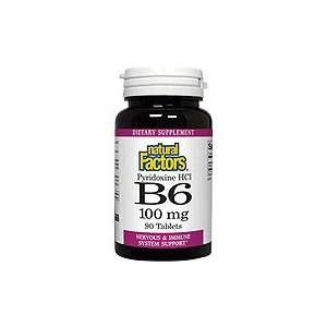 Vitamin B6 Pyridoxine HCL 100mg   Nerve & Immune System Support, 90 