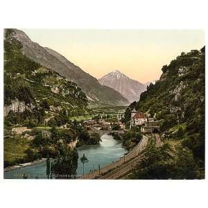   St. Maurice,bridge,tunnel,Valais,Alps of,Switzerland