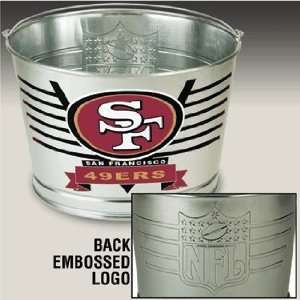 NFL San Francisco 49ers XL 17 Quart Steel Pail:  Sports 