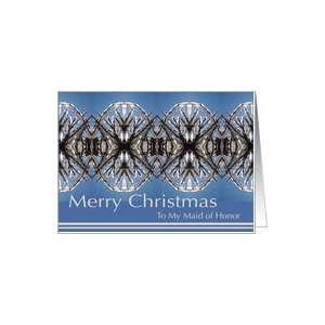  Maid of Honor Merry Christmas Snowflakes Card Health 