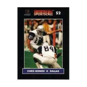  Collectible Phone Card $2. Chris Bonioi (K Dallas Cowboys 