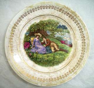 WS.GEORGE POTTERY CO. DINNER PLATE COURTSHIP  