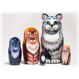  Grey Tabby Cat Doll 5pc./6 Everything Else