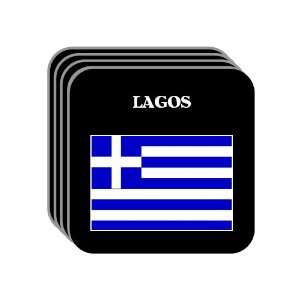  Greece   LAGOS Set of 4 Mini Mousepad Coasters 