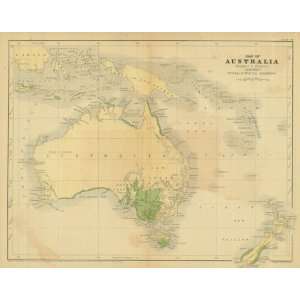  Cartee´1856 Antique Map of Australia