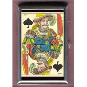  PLAYING CARD 1850 KING SPADES Coin, Mint or Pill Box Made 