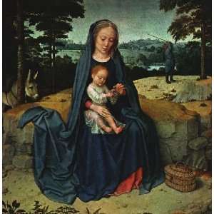   , painting name The Rest on the Flight into Egypt, By David Gerard