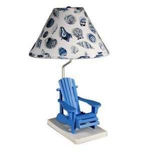  Judith Edwards Designs 1588SS Blue Wood Beach Chair Lamp W 