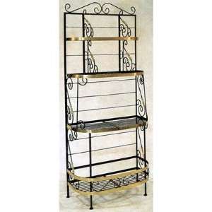 36 Wrought Iron French Bakers Rack Finish: Burnished Copper, Style 
