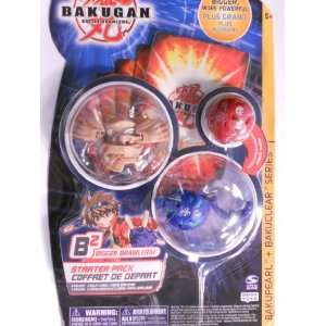 Bakugan Battle Brawlers Starter Pack: Subterra (Tan) Monarus, Aquos 