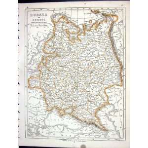  Lowry Antique Map 1853 Russia Europe Finland Black Sea 