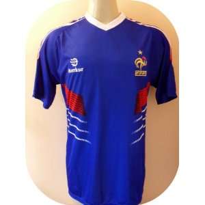  FRANCE HOME SOCCER JERSEY SIZE LARGE .NEW Sports 
