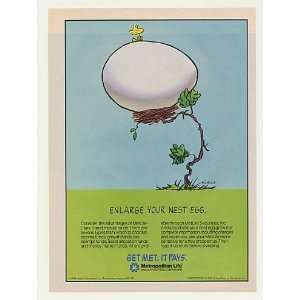   Nest Egg Met Life MetLife Insurance Print Ad (44344)