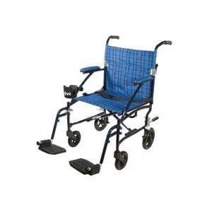  Fly Lite Aluminum Transport Chair   Blue, 19 Seat Width by Drive 