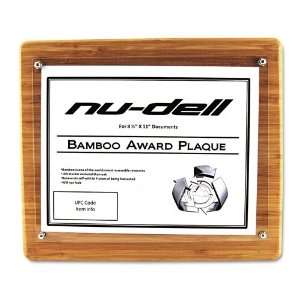   bamboo plaque.   Includes usable award certificate.   Displays