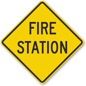 Fire Station Aluminum Sign, 24 x 24