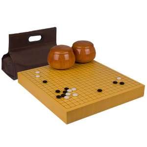  2 3/8 Shin Kaya Wood Go Game Board Yunzi Stones Set 