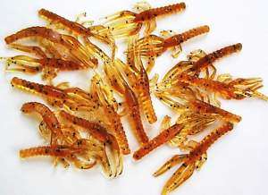 15+ Trout Bass Crappie Scented Micro Shrimp Lures NEW  