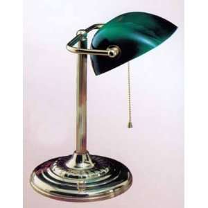  Banker Lamp With Green Shade