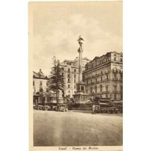  Vintage Postcard Piazza dei Martiri Naples Italy 