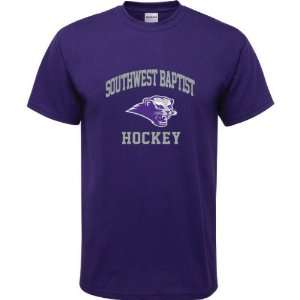 Southwest Baptist Bearcats Purple Youth Hockey Arch T Shirt  